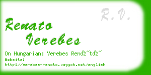 renato verebes business card
